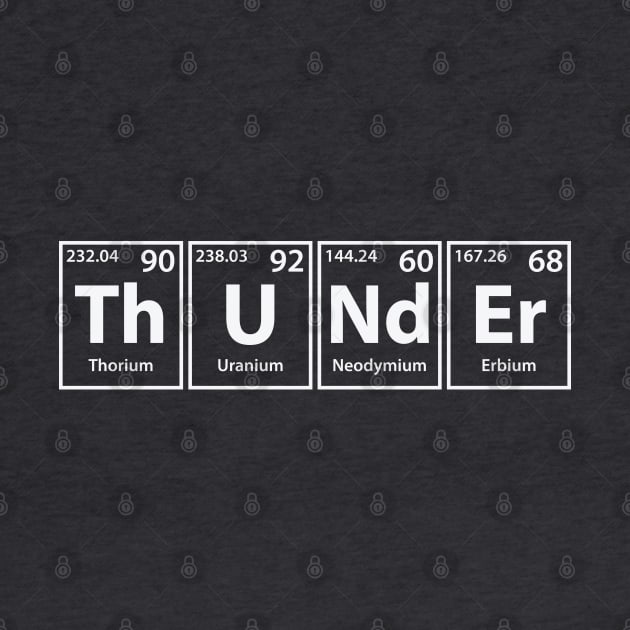 Thunder (Th-U-Nd-Er) Periodic Elements Spelling by cerebrands